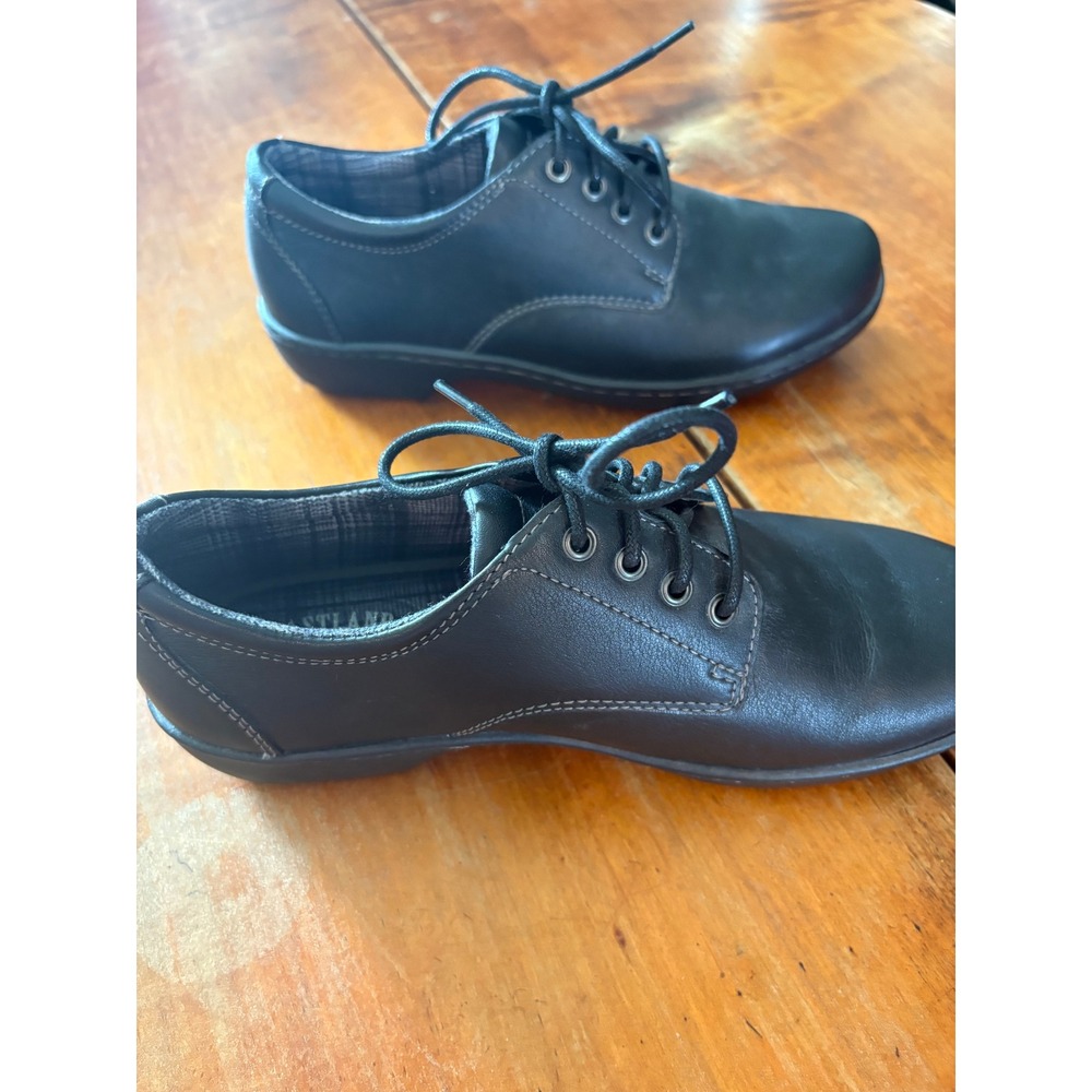 Eastland Oxford Womens 8.5 Shoes Black Lace Up Memory Foam Comfort Low Heel - Picture 5 of 7
